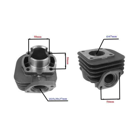 CYLINDER KIT RAIL WITH HEAD POWER FORCE KYMCO AGILITY LIKE VITALITY 47MM 2T