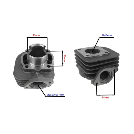 CYLINDER KIT RAIL WITH HEAD POWER FORCE KYMCO AGILITY LIKE VITALITY 47MM 2T