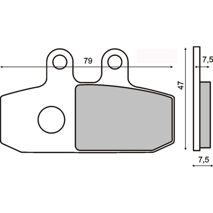 ORGANIC FRONT BRAKE PADS APRILIA ATLANTIC 500CC