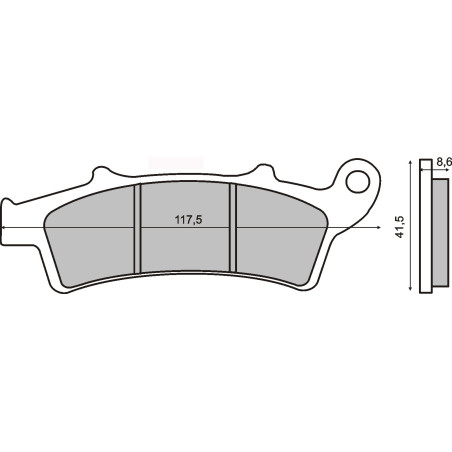 ORGANIC FRONT BRAKE PADS MALAGUTI MADISON 250CC 1999