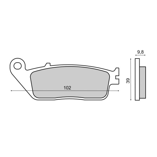 ORGANIC FRONT BRAKE PADS HONDA CN 250CC