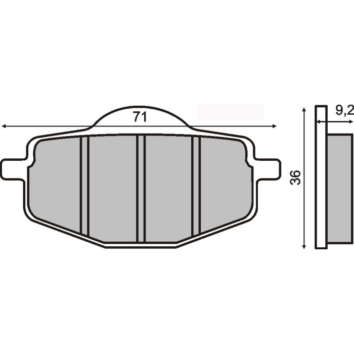 ORGANIC FRONT BRAKE PADS YAMAHA FLY ONE 50CC