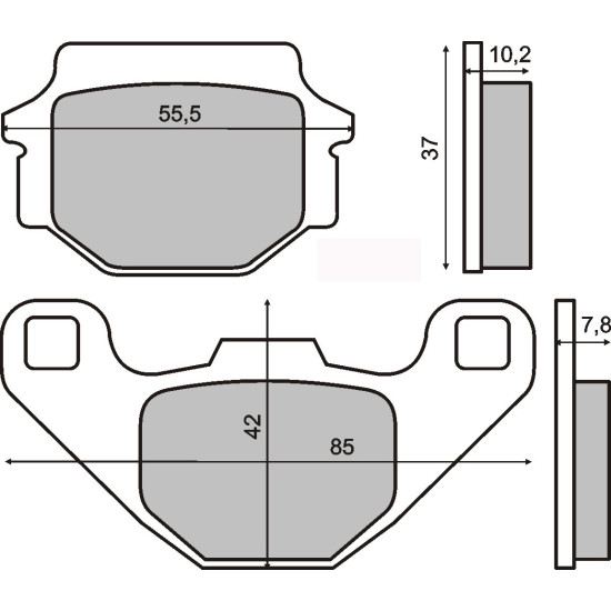 ORGANIC REAR BRAKE PADS KAWASAKI GPZ 500 S