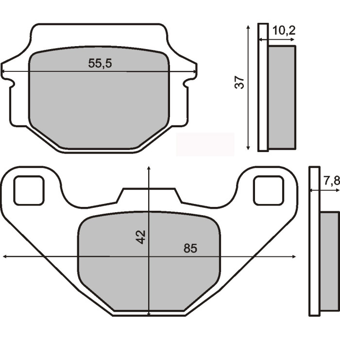 ORGANIC REAR BRAKE PADS KAWASAKI GPZ 500 S