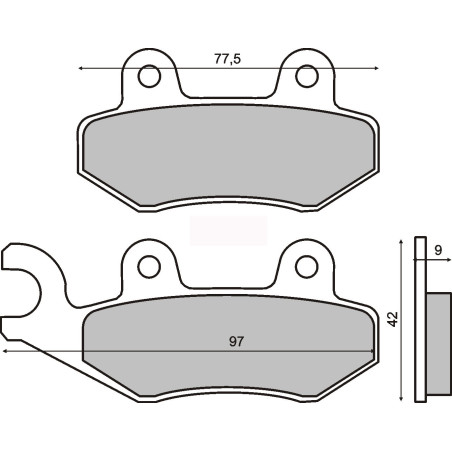 SINTERED FRONT BRAKE PADS MALAGUTI CENTRA 125CC IE