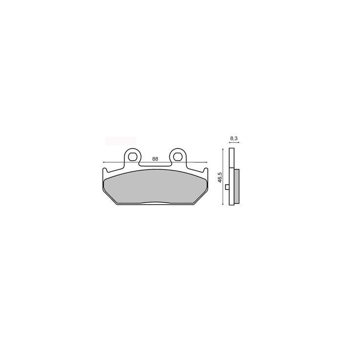 ORGANIC REAR BRAKE PADS SUZUKI BURGMAN 400CC 2007