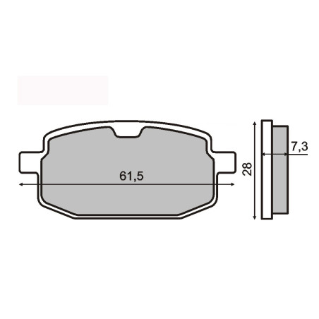 Front organic brake pads ITALJET PISTA 50CC