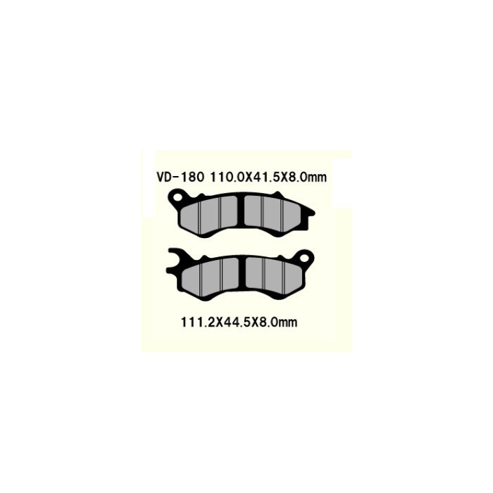 BRAKE PADS VESRAH VD-180 (FA603)