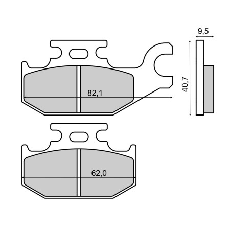 Sintered rear brake pads SUZUKI BURGMAN 200CC
