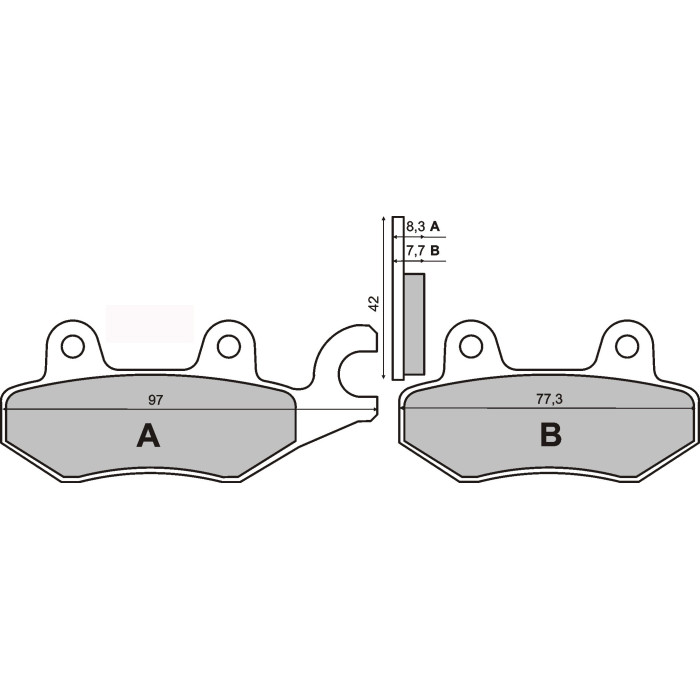 ORGANIC FRONT BRAKE PADS YAMAHA TZR 50-125CC