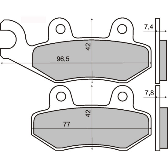 Front brake pads SUZUKI ATV 98-00