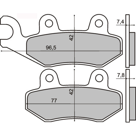 Front brake pads SUZUKI ATV 98-00