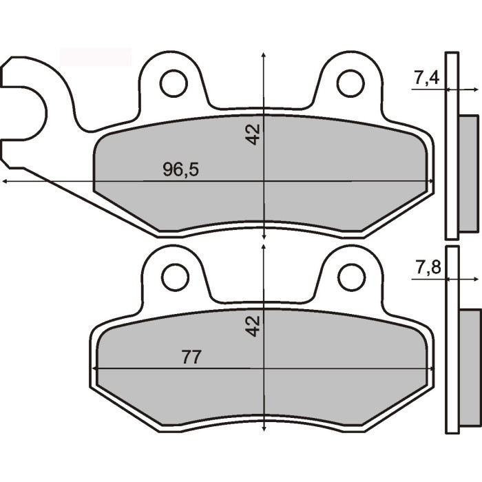 SINTERED FRONT BRAKE PADS PEUGEOT LXR 125CC 2010