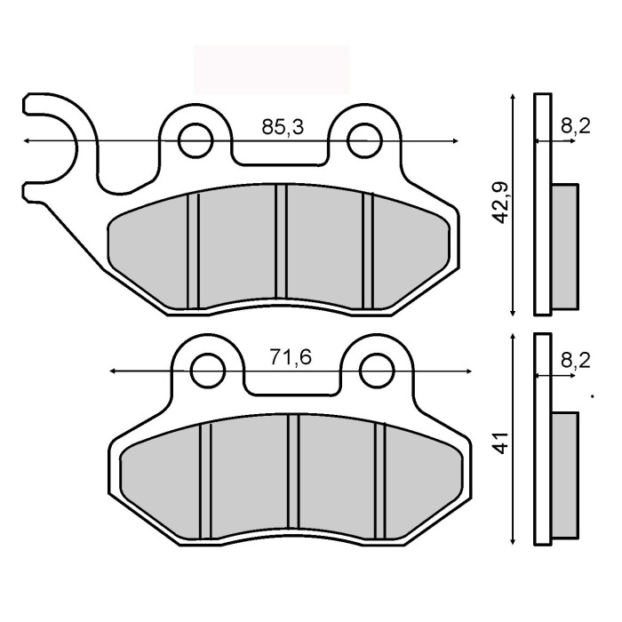 SINTERED FRONT BRAKE PADS CAGIVA CITY 50CC