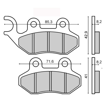 SINTERED FRONT BRAKE PADS CAGIVA CITY 50CC