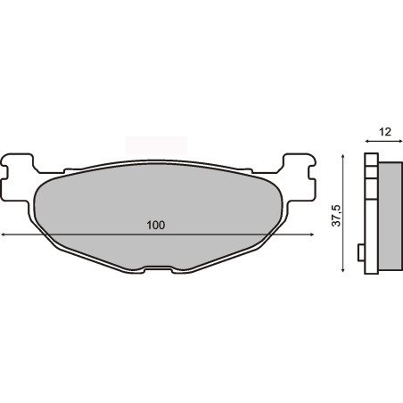 ORGANIC REAR BRAKE PADS YAMAHA MAJESTY 400CC-T MAX 500CC