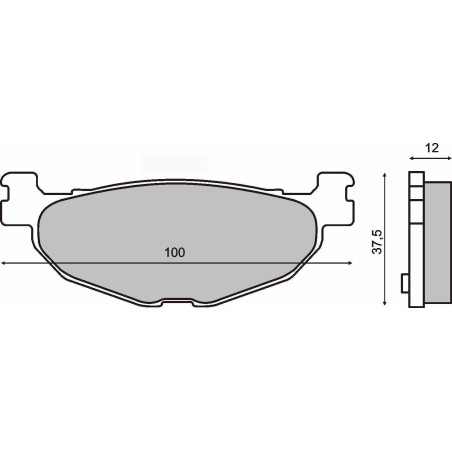 SUKEPINTŲ GALINIŲ STABDŽIŲ KALADĖLĖS YAMAHA MAJESTY 400CC-T-MAX 500CC