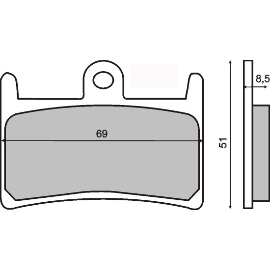 BRAKE PADS YAMAHA 250 T-MAX 08-11