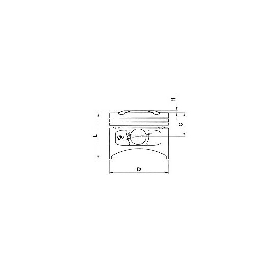PISTON METEOR YAMAHA YZ250F 14-17 (76.96) COMPRESSION RATIO 13.5:1 SEL. B