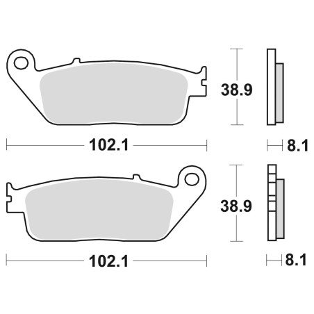 BRAKE PADS 716CM55 SINTERED (VD-156JL FA226)