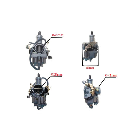 Karbiuratorius Power Force PZ30 keturračiui ATV 200 250 BASHAN SHINERA LONCIN CG150 GZC000037