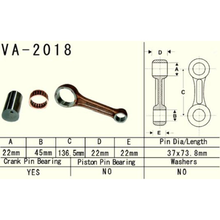 VESRAH švaistiklis YAMAHA YFM 660 (YFM660) RAPTOR '02-'05, GRIZZLY YFM 660 (YFM660) '02-'08 (VA2018) (MADE IN JAPAN)
