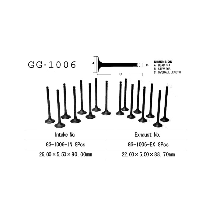 VESRAH intake valve HONDA CB 900F 79-83 (SC01, SC09), CB 1100F/R 82-85 (OEM: 14711-438-000) (1pc.) (MADE IN JAPAN)