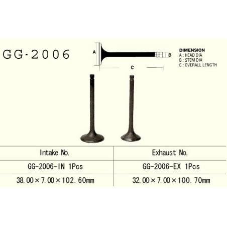 VESRAH įsiurbimo vožtuvas YAMAHA YFM 350 '87-'99 WOLVERINE/BIG BEAR (1 varikliui) (OEM: 3Y1-12111-00,3Y1-12111-01) (1vnt.) (MADE