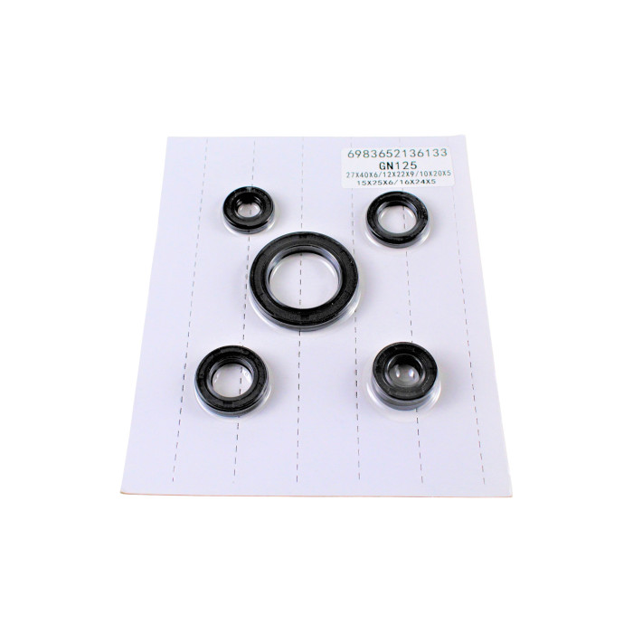 OIL SEAL KIT SUZUKI GN125 (27X40X6 12X22X9 10X20X5 15X25X6 16X24X5) GN12500007