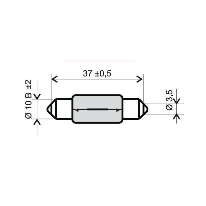 Bulb T11X39 12V 5W