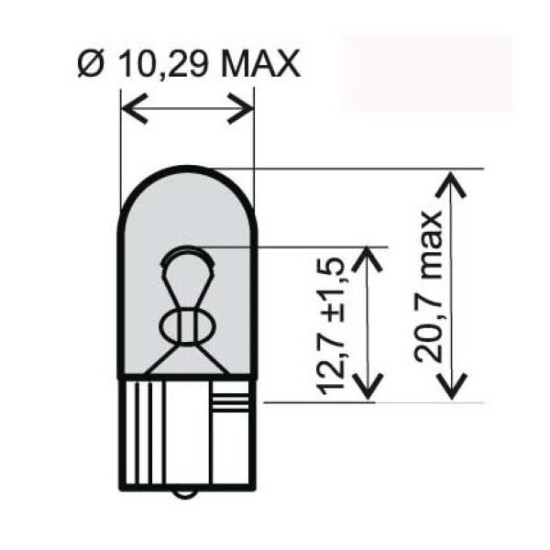 Bulb T10 12V 5W