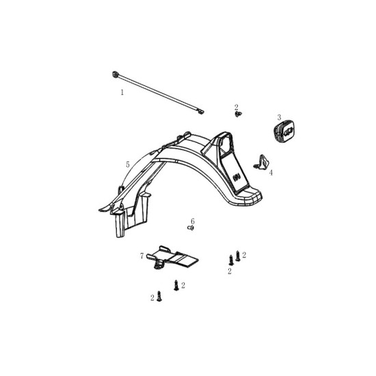 SELF-TAPTING SCREW FOR PRO AND SPORT REAR FENDERS