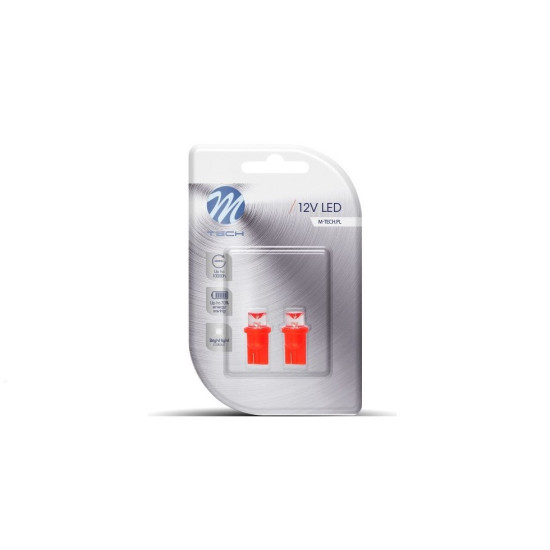 2x LED bulb L006A W5W red M-TECH