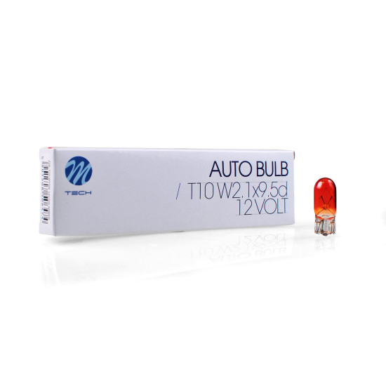 M-TECH WY5W T10 12V 5W W2.1X9.5D amber bulb