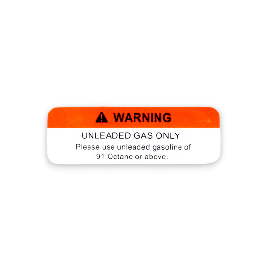 FUEL WARNING LABEL SRK700 SRT800 SRT800S