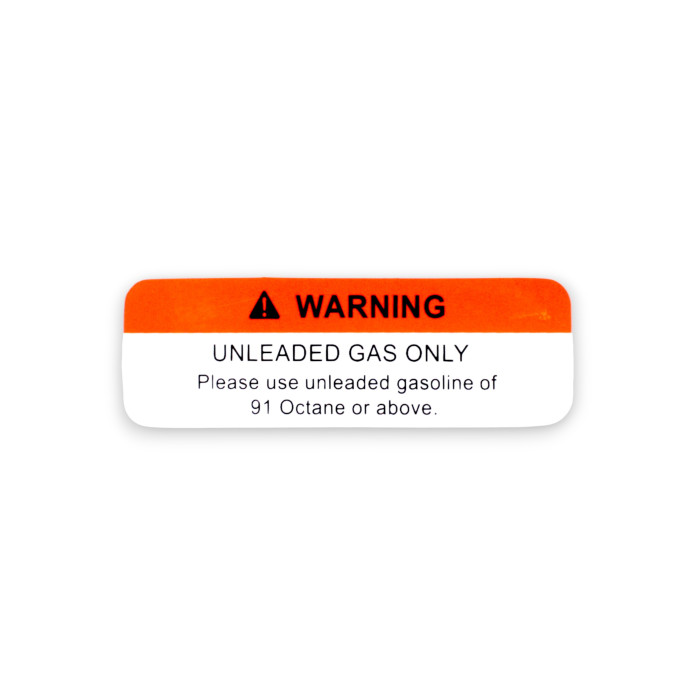 FUEL WARNING LABEL SRK700 SRT800 SRT800S