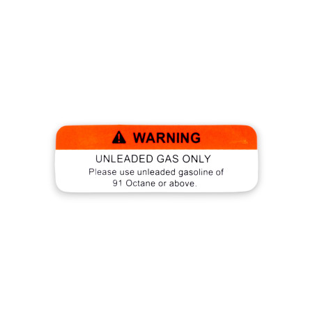 FUEL WARNING LABEL SRK700 SRT800 SRT800S