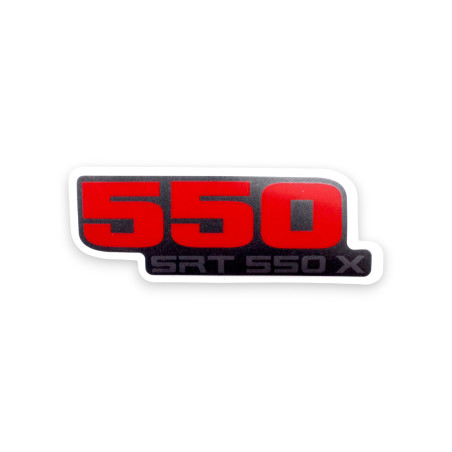 LEFT REAR COVER STICKER WITH RED FB SRT550X