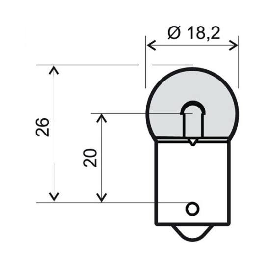 RMS lemputė BA15S 12V 10W - oranžinė