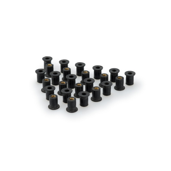 PUIG priekinio stiklo tvirtinimo įvorė su įmontuota veržle M5 14 x 6 x 1,5 x 13,5 x 15 x 10 (1 vnt.)