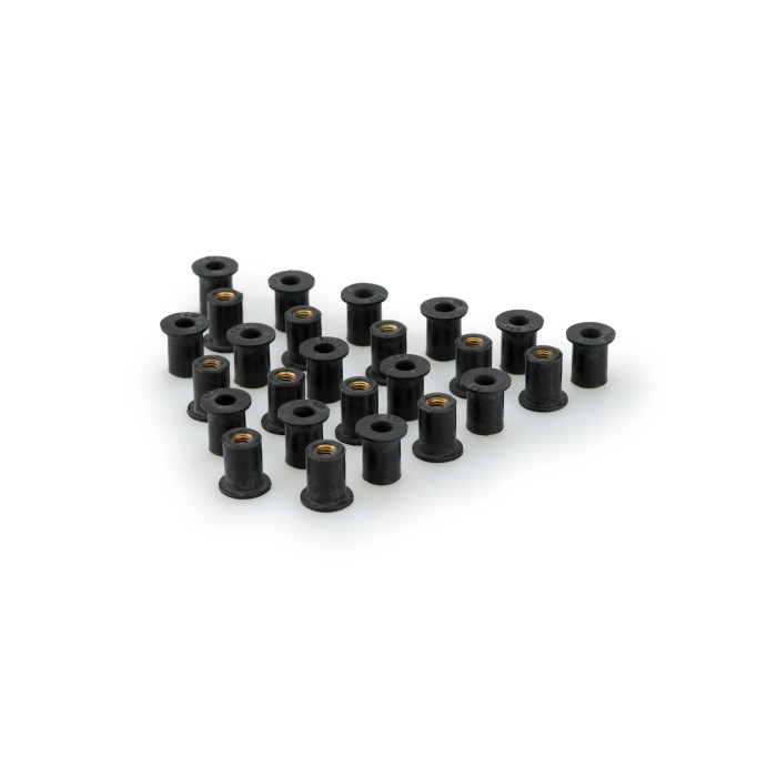 PUIG priekinio stiklo tvirtinimo įvorė su įmontuota veržle M5 14 x 6 x 1,5 x 13,5 x 15 x 10 (1 vnt.)
