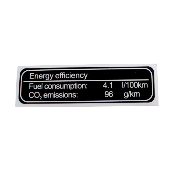 FUEL CONSUMPTION INFORMATION DECAL SRT550SX SRT600SX