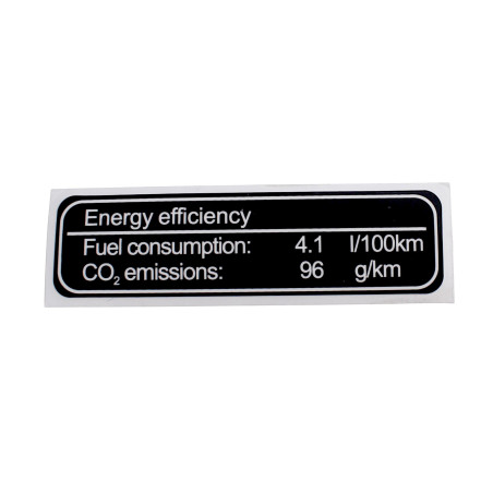 FUEL CONSUMPTION INFORMATION DECAL SRT550SX SRT600SX