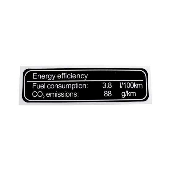 FORT350 FUEL CONSUMPTION INFORMATION STICKER