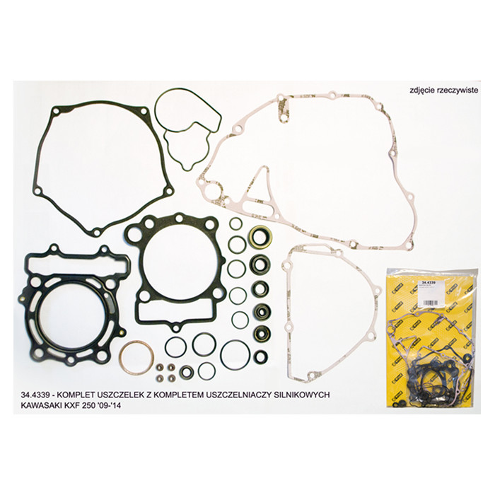 PROX gasket set with engine oil seal set KAWASAKI KXF 250 '09-'16