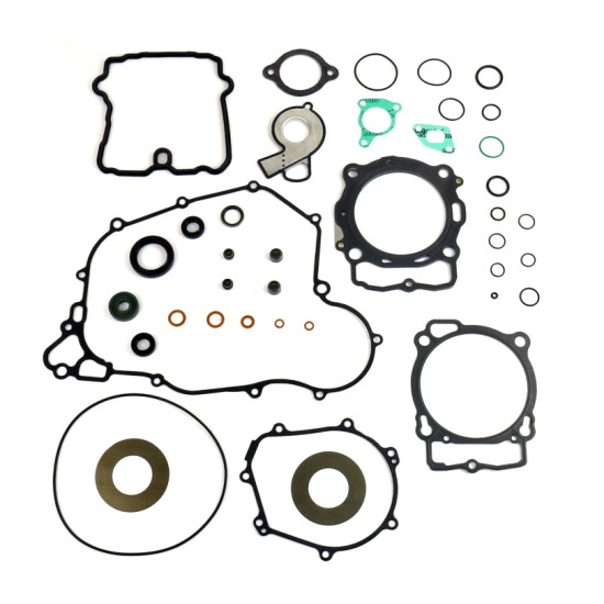 ATHENA gasket set KTM EXCF 450/500 '17-'18, HUSQVARNA FE 450/501 '17-'18 (with valve cover gasket and oil seal)