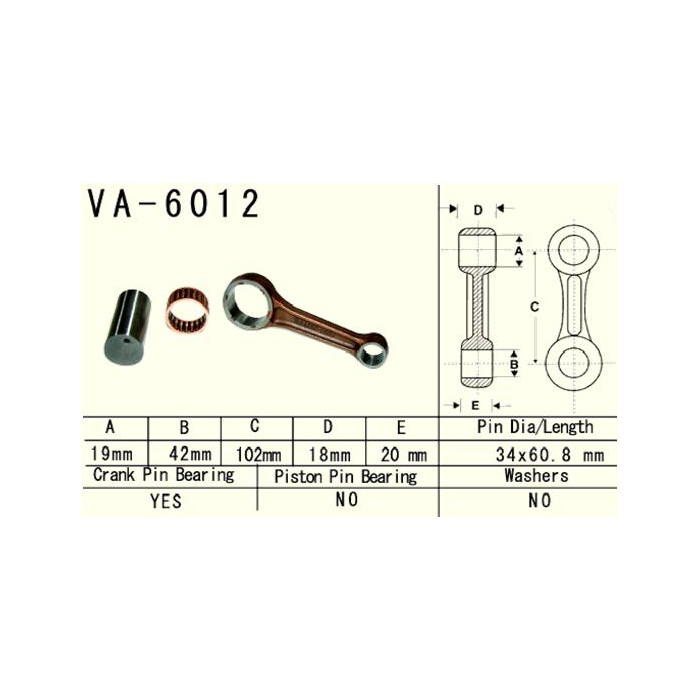 VESRAH connecting rod YAMAHA YZF 426 (YZ426F) '00-'02 (VA6012) (MADE IN JAPAN)