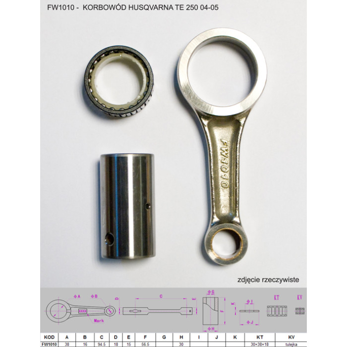FLYWAY connecting rod HUSQVARNA TE 250 04-05