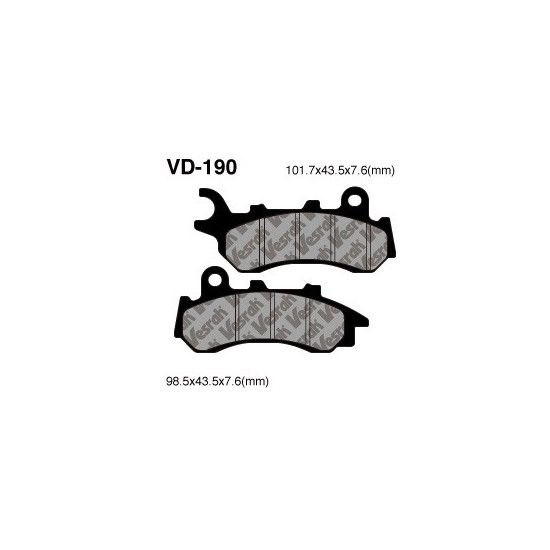 BRAKE PADS VESRAH VD-190 PCX125 18-19R