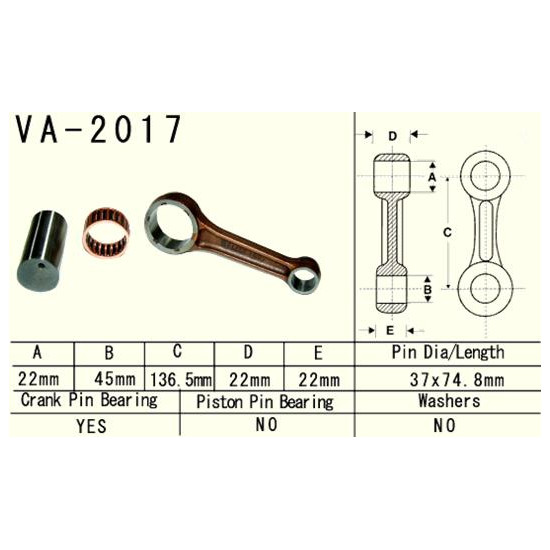 VESRAH connecting rod YAMAHA YFM 660 (YFM660) RAPTOR '01 (VA2017) (MADE IN JAPAN)